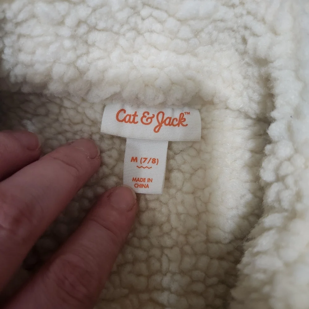 Cat & Jack Cream Sherpa Jacket
